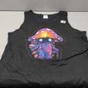 EDM Festival Trippy Art Mushroom Psychedelic Rave Tank Top (Small, Black)