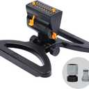 Melnor 65131AMZ MiniMax Turbo Oscillator Sprinkler, 4000 sq. ft., 4-Way Adjustable, Quick Connect Bundle, Black, Yellow