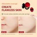 2 x MAEPEOR Cushion Foundation 9 Colors Full Coverage Weightless Satin Glow Foundation Hydrating Long-Lasting Cushion BB Cream (Color 07)