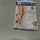 Truform 20-30 mmHg Compression Stockings for Men and Women, Thigh High Length, Dot Top, Closed Toe, Beige, X-Large