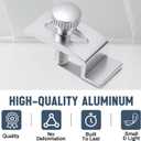 Blulu 24 Pcs T 8726 1/4 Inch Aluminum Storm Door Panel Clip Storm Window Screen Clips Screen Door Hardware(Aluminum)