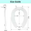 Heavy Duty Commercial Open Front Toilet Seat, Elongated 18.5-Inch, 1PACK