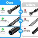 1Pack Black Tension Curtain Rods 31 to 76 Inch Small Curtain Rods No Drilling Short Tension Rod Adjustable Spring Curtain Rod for Windows Door Closet Pressure Rod
