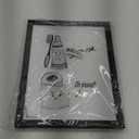 Kids Bathroom Decor Cute Children's Bathroom Wall Art Funny Canvas Print Framed Modern Black and White Picture Artwork for Guest Restroom (14"L x 11"W, J003)