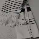 Awellife Black and White Boho Shower Curtain for Bathroom Stripe Tassel Shower Curtain 72 X 72 Inches Farmhouse Cotton