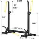 CANPA Adjustable Squat Rack Stand Multi-Function Barbell Rack Weight Lifting Gym Dumbbell Racks Home Gym Bench Press Rack Dumbbell Racks Stands 600Lbs