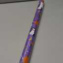 LeZakaa Halloween Purple Animal Wrapping Paper Roll, Cat Dog in Halloween Costumes, Pumpkins Bats Skulls Cheer, for Pet Lovers, Kids, Trick-or-Treat Party Decor, Mini Roll 17 in x 16.4 Ft