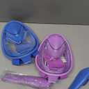 Kids Snorkel Mask Full Face, Snorkeling Gear for Kids 2-14 with Camera Mount, 180 Degree Panoramic View Snorkeling Set Anti-Fog Anti-Leak (Blue+Purple)