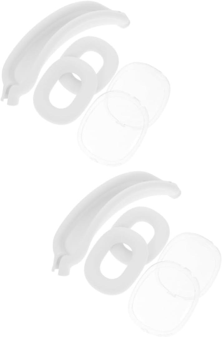 Angoily 2sets Headset Ear Cup Cover Headband and Cushions for Lightweight Easy to Install - Design Transparent Compatible Replacement Ear Accessories