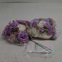 NUPTIO Flower Balls for Centerpieces Wedding: 2 Pcs 9.4 inch Diameter Light Purple & White Artificial Flower Ball Arrangement Bouquet Centerpiece for Tables - Fake Rose Flowers for Wedding Decor