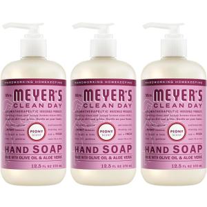 MRS. MEYER'S CLEAN DAY Hand Soap, Peony Scent, 12.5 Fl Oz Bottle - 3 Pack incomplete set