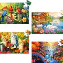4 Packs 36 Large Piece Puzzle for Seniors - Dementia Puzzles for Elderly Adults,Alzheimers Puzzles Memory Cognitive Games for Elderly Seniors with 4 Storage Bags, 36 Large Piece, 11.5 x 7.5 inches