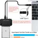 Hard Drive Reader, USB 3.0 to IDE and SATA Adapter External Hard DriveConverter for Universal 2.5/3.5 HDD/SSD Hard Drive Disk Includes 12V Power Adapter, Support 6TB - Black