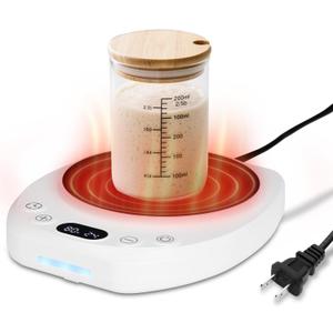 Upgraded Sourdough Starter Warmer, 1F Precise Temperature Control From 70 To 120F,0-24h Timer Auto Warming On/Off,Sourdough Starter Warmer Mat For Home Baking