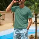 TACVASEN Men's T-Shirts Short Sleeve Shirts Moisture Wicking Tees | classic crew neck, cool feeling, soft stretch breathable fabric, solid color tee, regular fit, ideal for daily wear (Green, M)