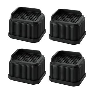 Eloslos 4 Pack Stackable Treadmill Incline Riser Blocks, 2 Inch Height Lift for Leveling & Uphill Training, Heavy Duty Support up to 4000 lbs, for Gym and Home Use (Black)