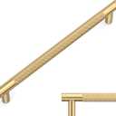 Amerdeco 10 Pack Champagne Bronze Cabinet Pulls, 15 Inch(381mm) Hole Center, Kitchen Cabinet Handles