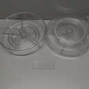 Slideep Lazy Susan Plastic Turntable Divided Spinner for Kitchen Cabinet, Pantry, Fridge, Cupboard, Counter Organizing Fully Rotating Organizer for Food, Spices, and Condiments, 11.5" Clear - 2 Pack