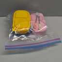 3 Pack Reusable Silicone Snack Containers, 8 oz Double Compartment Portable Snack Box with 3 Forks, Small Leakproof Food Storage Containers with Lids for Salad Dressing Sauce