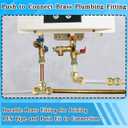 2 x Boltigen Plumbing Fittings 1/2 inch, 6pack No Lead Brass Push Fit to Connect Couplings, 2pcs Straight, 2pcs 90 Degree Elbows, 2pcs Tee, with Disconnect Clip, for Connecting Copper, PEX, CPVC