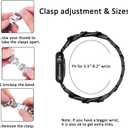 Dilando Cool Chain Metal Link Bands Black Compatible with Apple Watch 38mm 40mm 42mm 44mm Women with Bling Case, Stainless Steel Band with Bling Case for Iwatch SE Series 8 7 6 5 4 3 2 1(Black, 38mm)