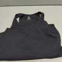 RUNNING GIRL Sports Bras for Women High Impact Seamless Ribbed Longline High Neck Workout Crop Tank Tops Padded (Large)