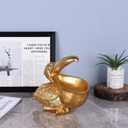 Pelican Key Holder Statues,Fun Animal Hippo Candy Dish,Candy Dish for Office Desk Unique,Modern Key Holder for Pelican Figurine,Suitability Desk and Entry Table Decor Items (All Gold)