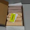 BATTEWA Seamless Incontinence Underwear for Women Ultra Soft Leakproof Panties, 50ml Light Absorbent Washable Briefs Bladder Control 5Pack(Beige-Lavender, Medium)