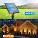 APONUO Metal Solar Spot Lights Outdoor with 9.8ft Cable Solar Powered Landscape Lighting Low Voltage IP65 Waterproof Auto On/Off for Outside Garden Yard Landscape Pathway Garage-Warm White(4-in-1)