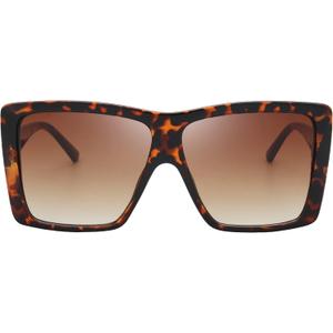 The Fresh Large Oversized Fashion Square Flat Top Sunglasses - Exquisite Packaging (732602 Demi)