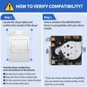 WE04X24551 234D2377P001 Dryer Timer Compatible with GE Dryer Timer GTD45EASJ0WS GTD45EASJ1WS GTD45EASJ2WS GTD45GASJ0WS GTD45GASJ1WS GTD45GASJ2WS GTD45GASJ3WS GTD45EASJ3WS, Replacement TMD1GM29