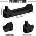 12 Pcs Black Mounting Feet Compatible with Toughbuilt Stacktech Mounting Plate Brackets Cleats Compatible with Toughbuilt Stacktech Tool Accessories Organizer, 5.6 x 1.8 Inch