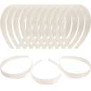 HESTYA 40 Pcs Plastic Headbands for Women DIY Craft 1 Inch Hair Bands Headwear with Teeth Wide Plain Blank Headbands Custom Hair Accessories for Graduation Halloween (White)