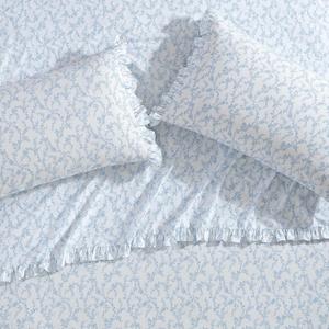 Laura Ashley - Standard Pillowcase Set, Breathable Percale Cotton Bedding, Floral Home Decor (Victoria Blue, 2 Piece)