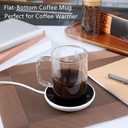 Glass Coffee Mugs, 12 oz iced coffee cups, Clear Tea Cups Set of 2, Glass Mugs with Handles, Glass Cups for Latte, Cappuccino, and Tea