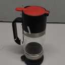 Glass Honey Dispenser No Drip, Maple Syrup Dispenser for Coffee, Tea, Pancake, Black (9 OZ, 1 Pack) U7