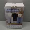 6L Humidifiers for Bedroom Large Room Home, Cool and Warm Humidifier for Baby and Plants Mist Top Fill Desk Humidifiers Essential Oil Diffuser, Quiet with Adjustable Mist,360Nozzle-White