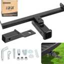 10L0L Upgraded Golf Cart Bumper Trailer Hitch for EZGO RXV 2008-up Electric & Gas Cart, Thickened Rear Trailer Hitch Easy to Install