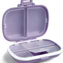 Holii Travel Pill Organizer, 8 Compartments Portable Pill Case, Daily Pill Box to Hold Vitamins, Small Pill Container for Pocket Purse Medicine Organizer（Purple）
