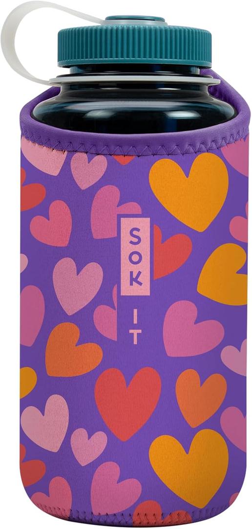 Sok It BotlSok Water Bottle Sleeve Insulated Neoprene Cover (Hearty Hues, Fits 32oz Nalgene)