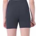 Girls Biker Shorts Kids Yoga Shorts High Waisted Spandex Athletic Running Volleyball Shorts with Pockets (Gray, M)