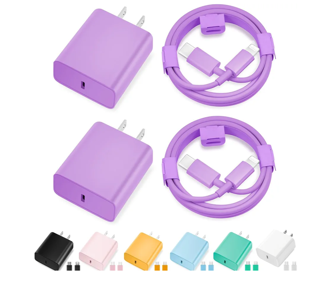 iPhone Charger Fast Charging,[MFi Certified] 2Pack 20W Type C Fast Charger Block with [10FT&6FT] USB C to Lightning Cable Compatible for iPhone 14/13/12/11 Pro Max/Xs Max/XR/X,iPad