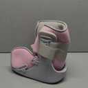 Jewlri Walking Boot for Broken Foot, Air Cam Walker Boot for Foot Injury Adjustable Fracture Support for Sprained Ankle, Grey Shell with Light Pink Lining for Women, Medium