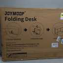 JOYMOOP Black 40" Folding Desk, No Assembly Small Foldable Desk for Home, Office, Wooden Top Folding Computer Desk for Working, Writing, Studying - Middle Size, 40" Width