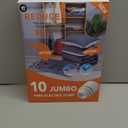 10 Jumbo Vacuum Storage Bags with Electric Pump, Space Saver Bag for Clothes, Mattress, Blanket, Duvets, Pillows, Comforters, Travel