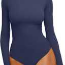 REORIA Women's Boat Neck Long Sleeve Bodysuit Basic Going Out Body Suits Tops 2025 S