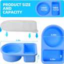 2 x 3 Pack Silicone Reusable Snack Containers with Lids, Double Compartment Snackle Box Containers, Salad Dressing Sauce Seasoning Container, Small Mini Food Snack Boxs (Multicolor 3 Pack)