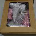 6Pcs Pink Christmas Decor, Tabletop Pink Christmas Tree for Christmas Decorations Xmas Centerpiece for Table Mantel Home Decor