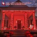 JMEXSUSS 400 LED Red Christmas Lights Indoor Outdoor, 132ft String Lights Plug in with Remote, 8 Modes Twinkle Fairy Light for Tree Room Bedroom Fireplace Patio Party Christmas Decor