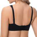 Minimizer Bras for Women Full Coverage Plus Size T-Shirt Bra with Underwire Support for Heavy Breast (Black)